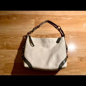 Perfect Condition Coach Carly (F15251) Medium White and Gray Leather Purse